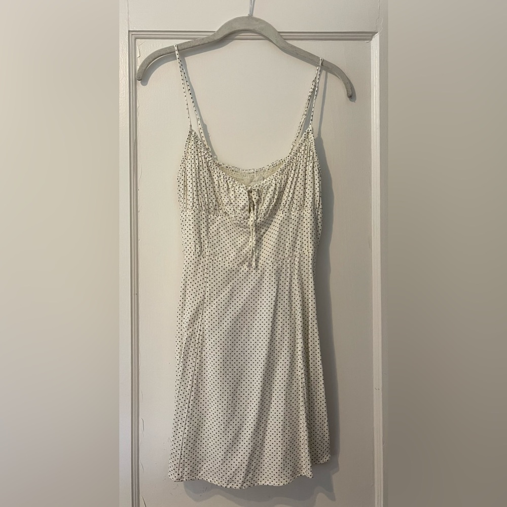 Urban Outfitters Black and White Polka Dot Mini Dress, size medium